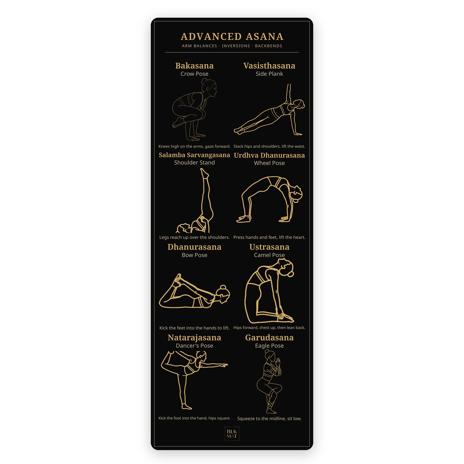 BLKMAT Advanced Asana Collection yoga mat, product view