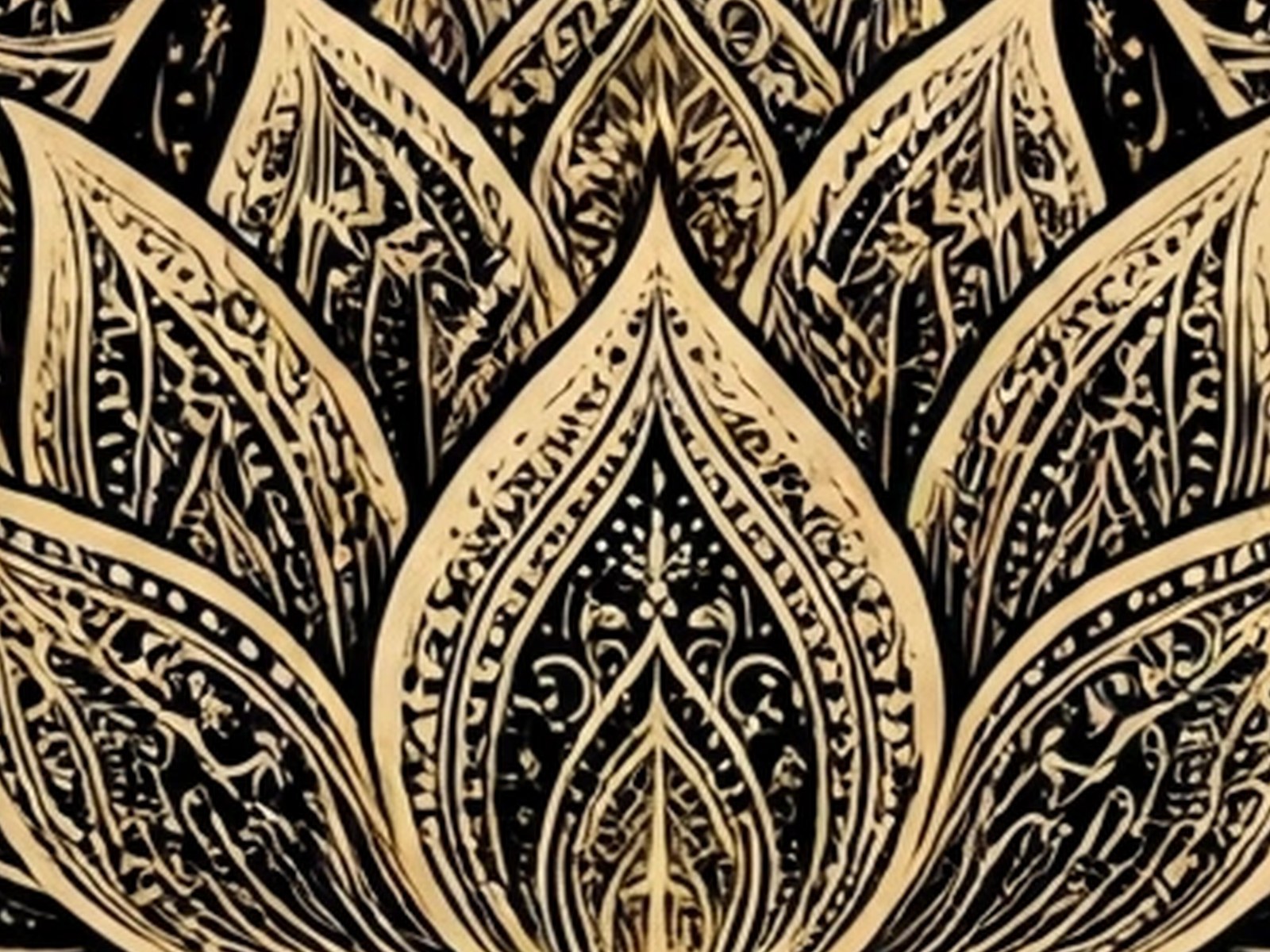 BLKMAT Anjali Mudra yoga mat, close-up of the print detail