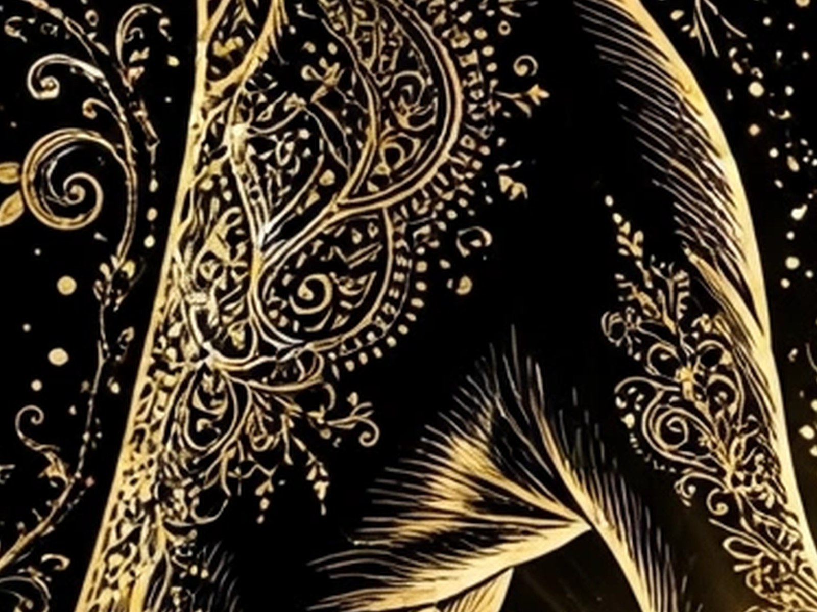BLKMAT Apana Mudra yoga mat, close-up of the print detail