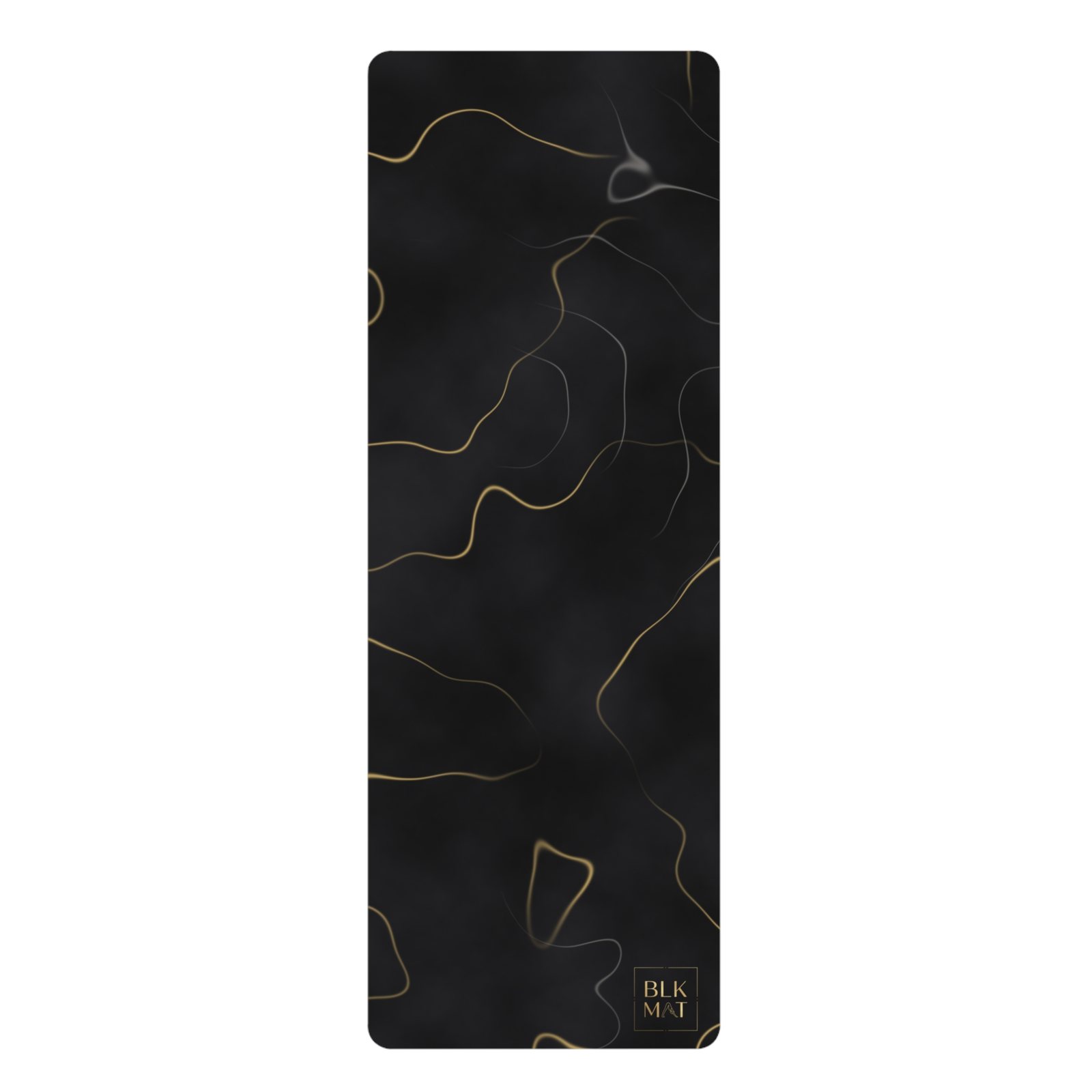 BLKMAT Black Marble, Gold Vein yoga mat, product view