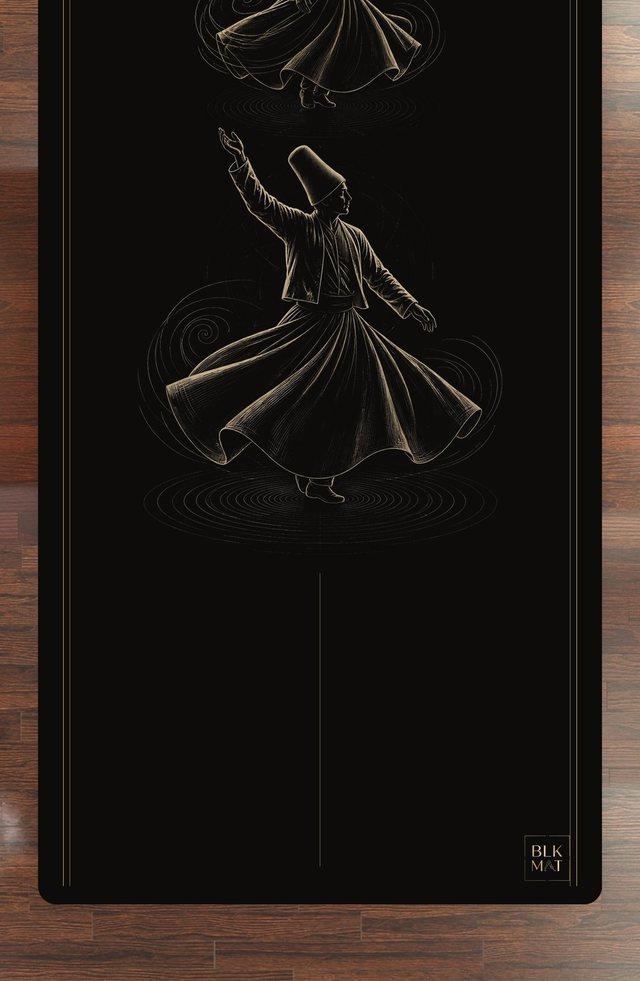 BLKMAT Breath Horizon yoga mat, flat lay, top-down view