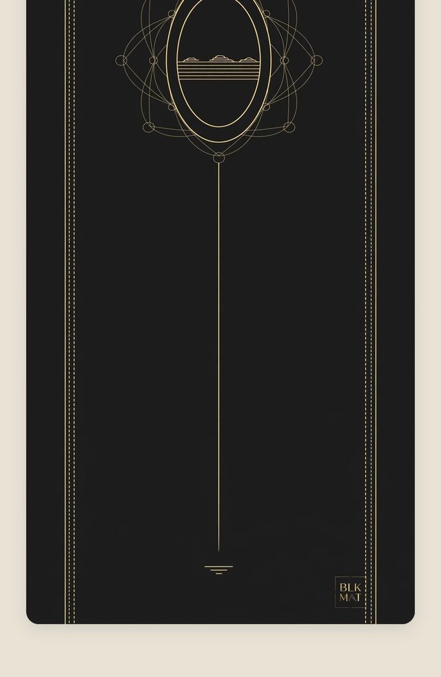 BLKMAT Channel Silhouette yoga mat, flat lay, top-down view