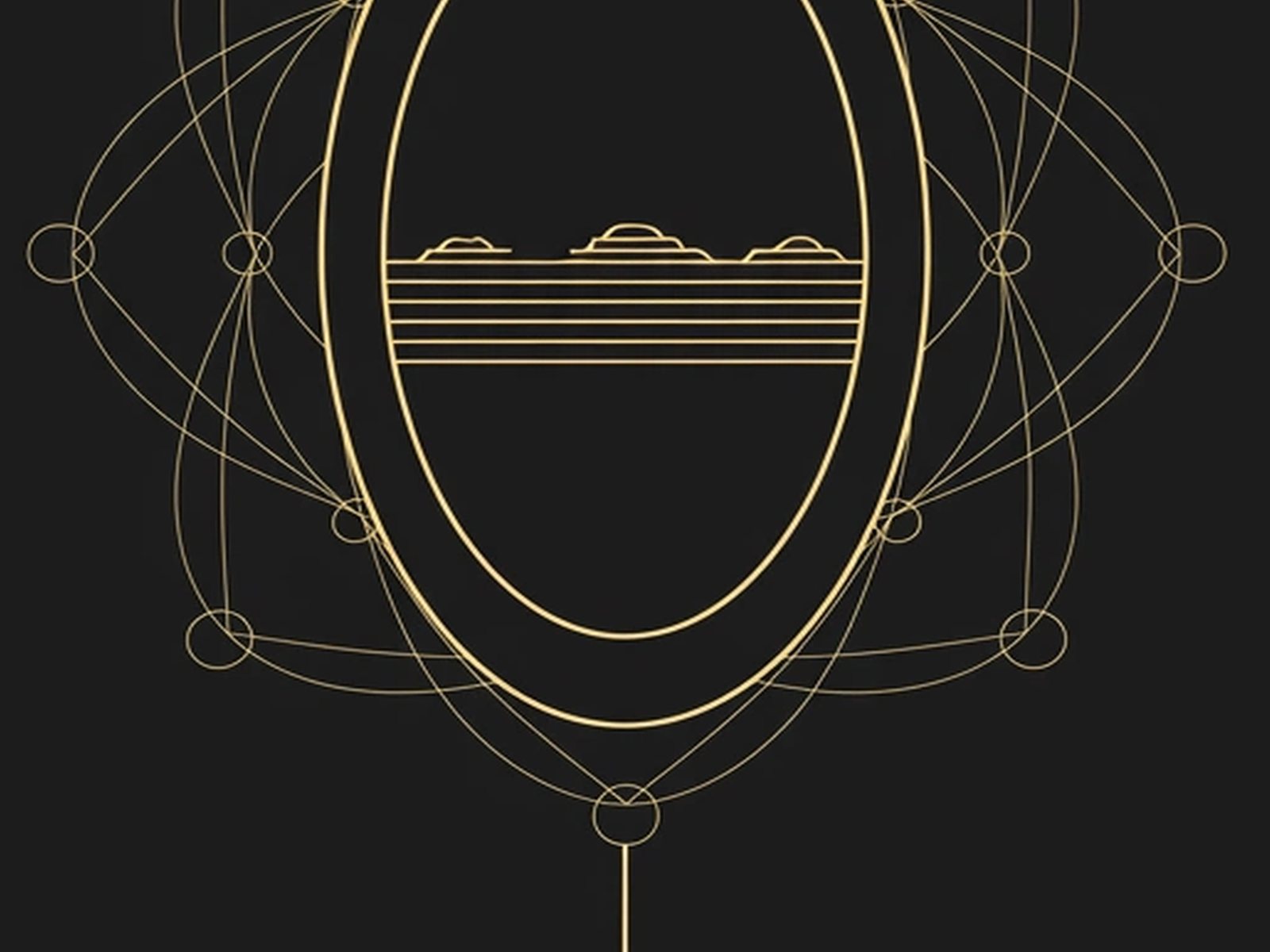 BLKMAT Channel Silhouette yoga mat, close-up of the print detail