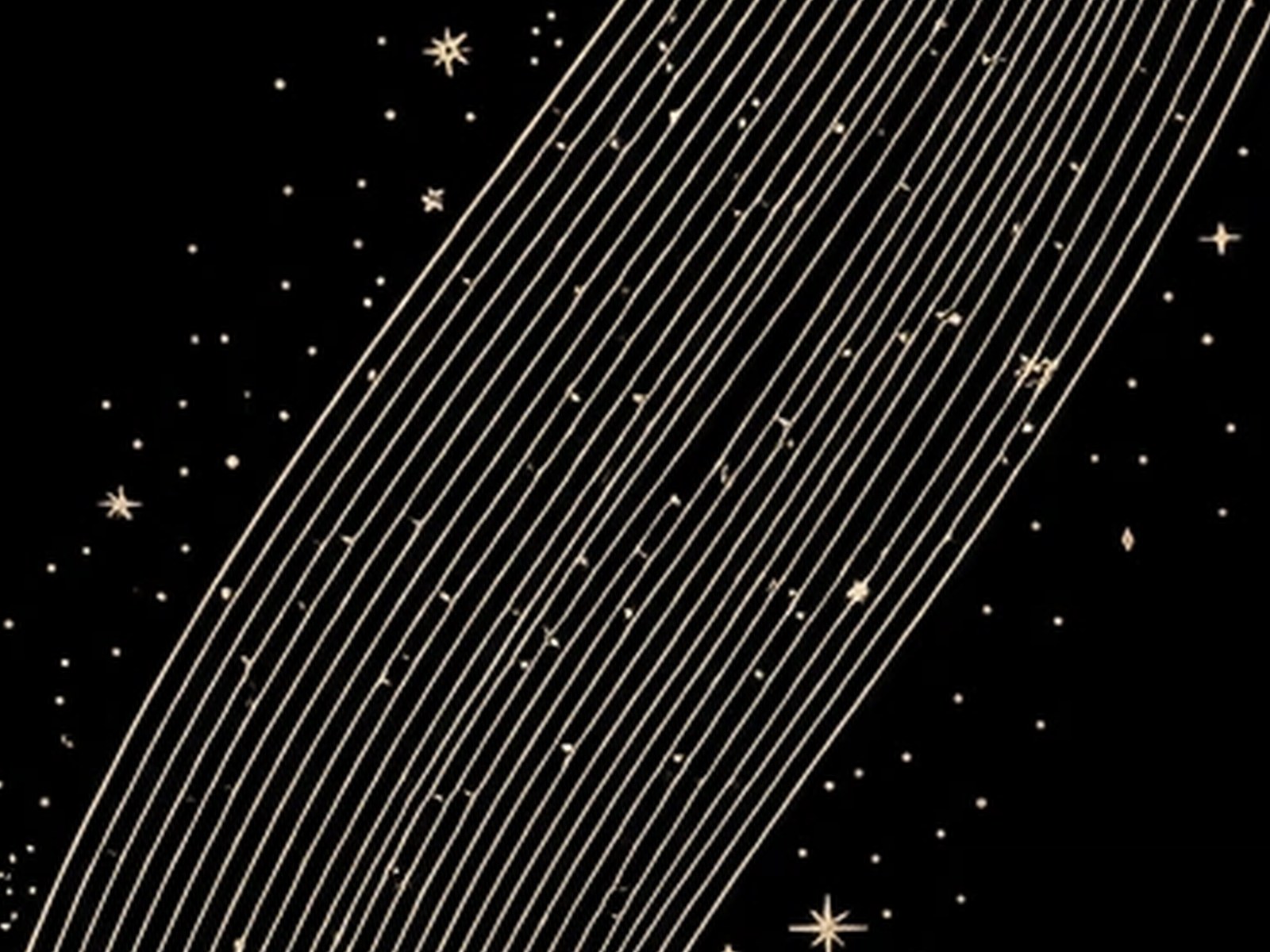 BLKMAT Comet Tail Arc yoga mat, close-up of the print detail
