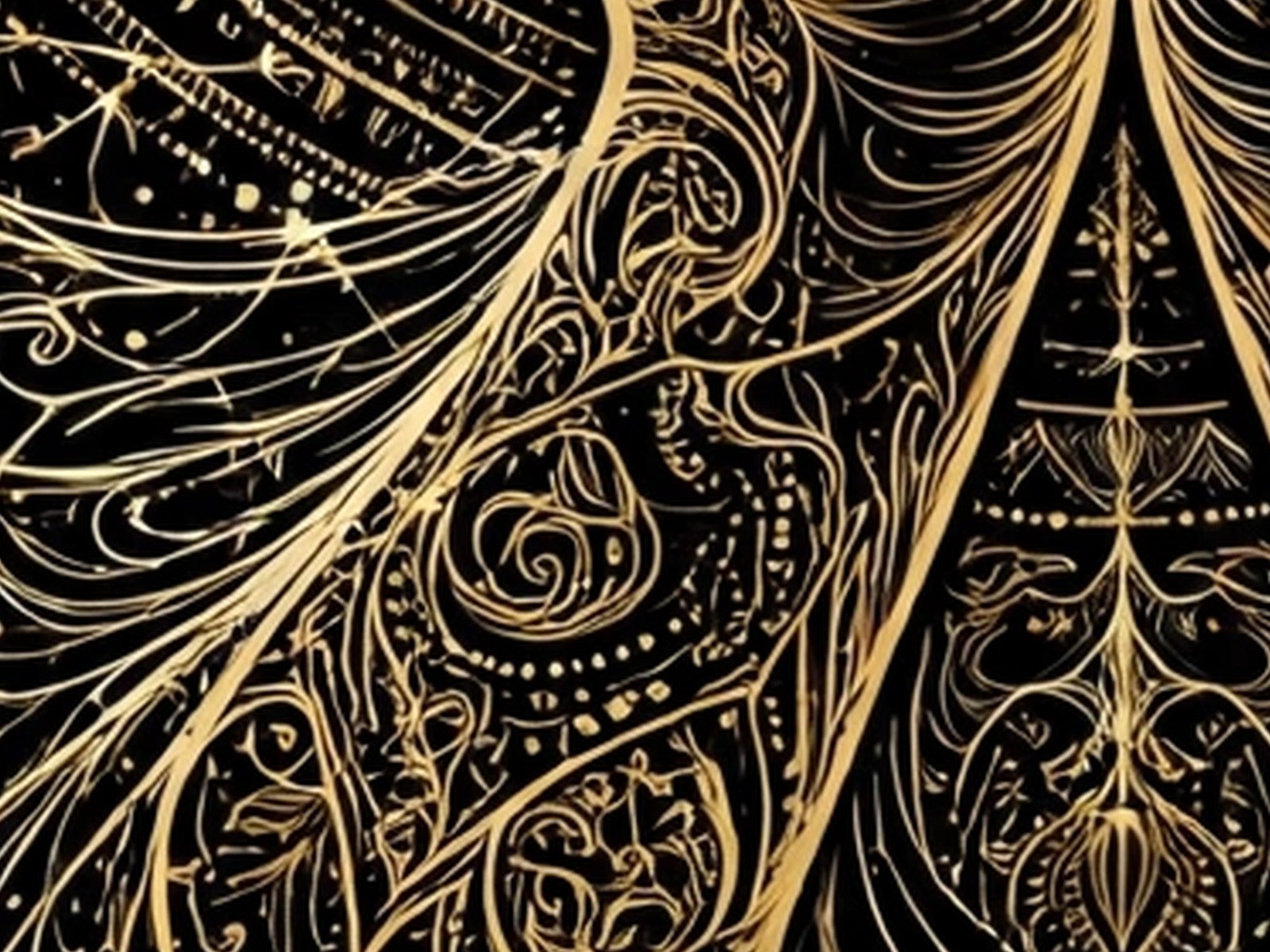 BLKMAT Dhyana Mudra yoga mat, close-up of the print detail