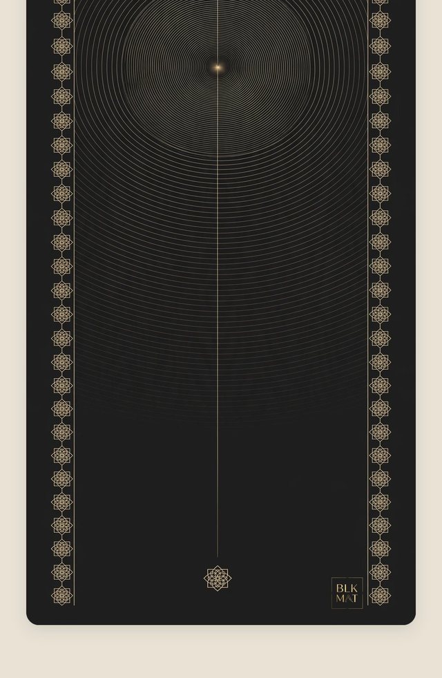 BLKMAT Fana Horizon yoga mat, flat lay, top-down view