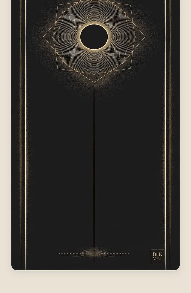 BLKMAT Fog Band yoga mat, flat lay, top-down view