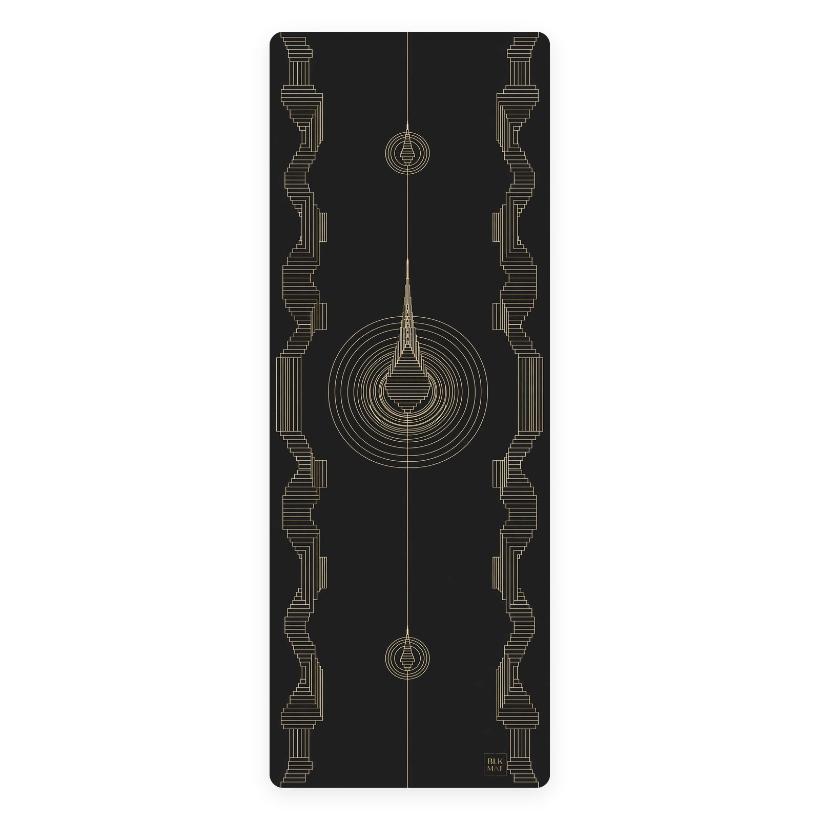 BLKMAT Golden Stupa yoga mat, product view