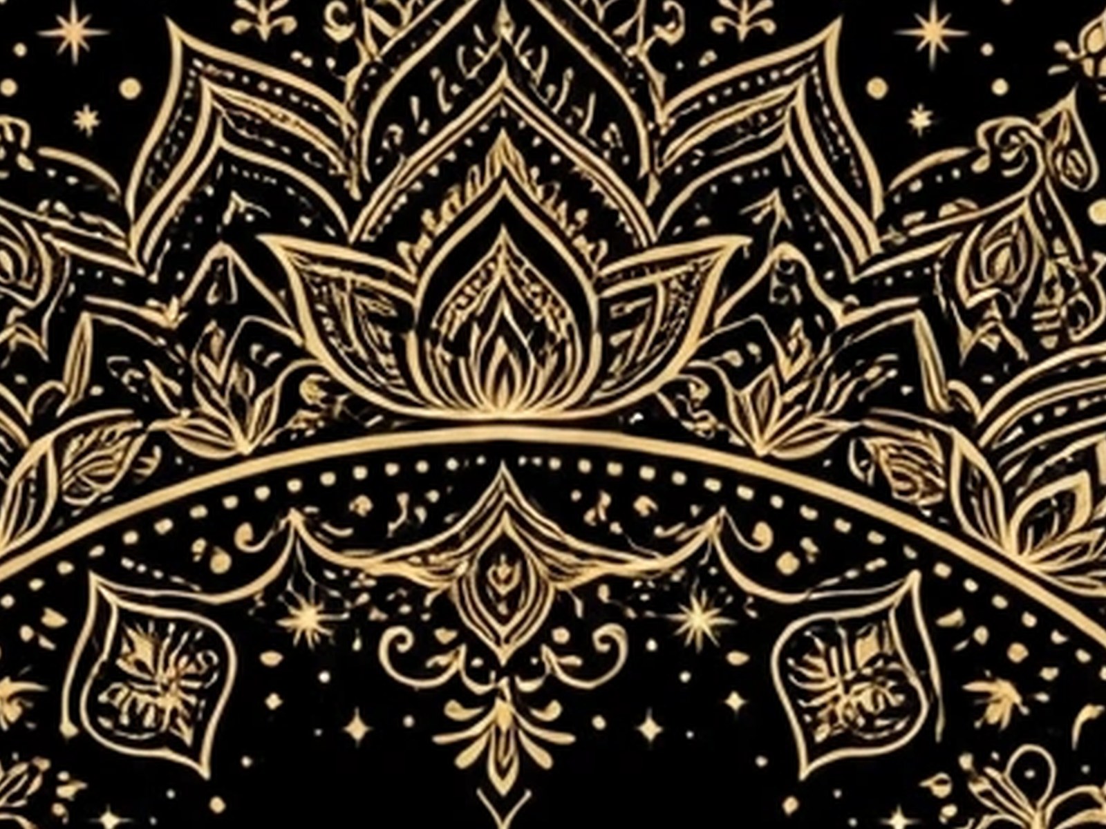 BLKMAT Gyan Mudra yoga mat, close-up of the print detail