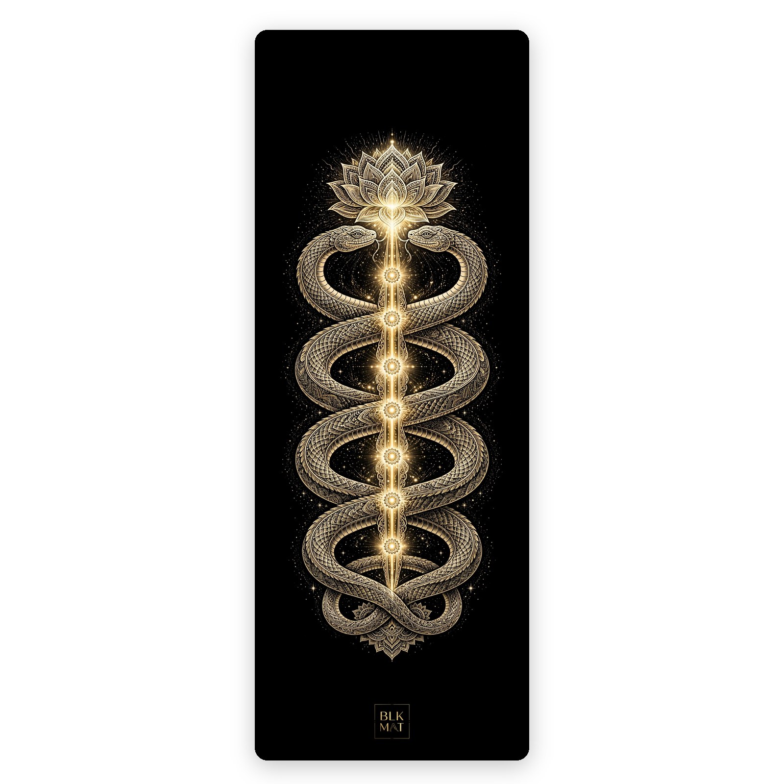 BLKMAT Ida Pingala Twin Serpents yoga mat, product view