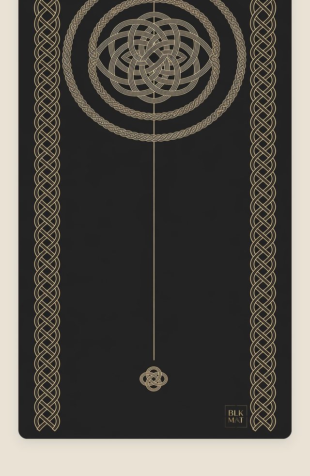 BLKMAT Infinite Thread yoga mat, flat lay, top-down view