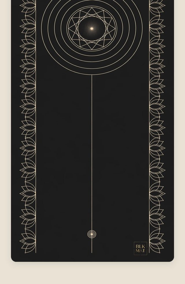 BLKMAT Kosha Flow yoga mat, flat lay, top-down view