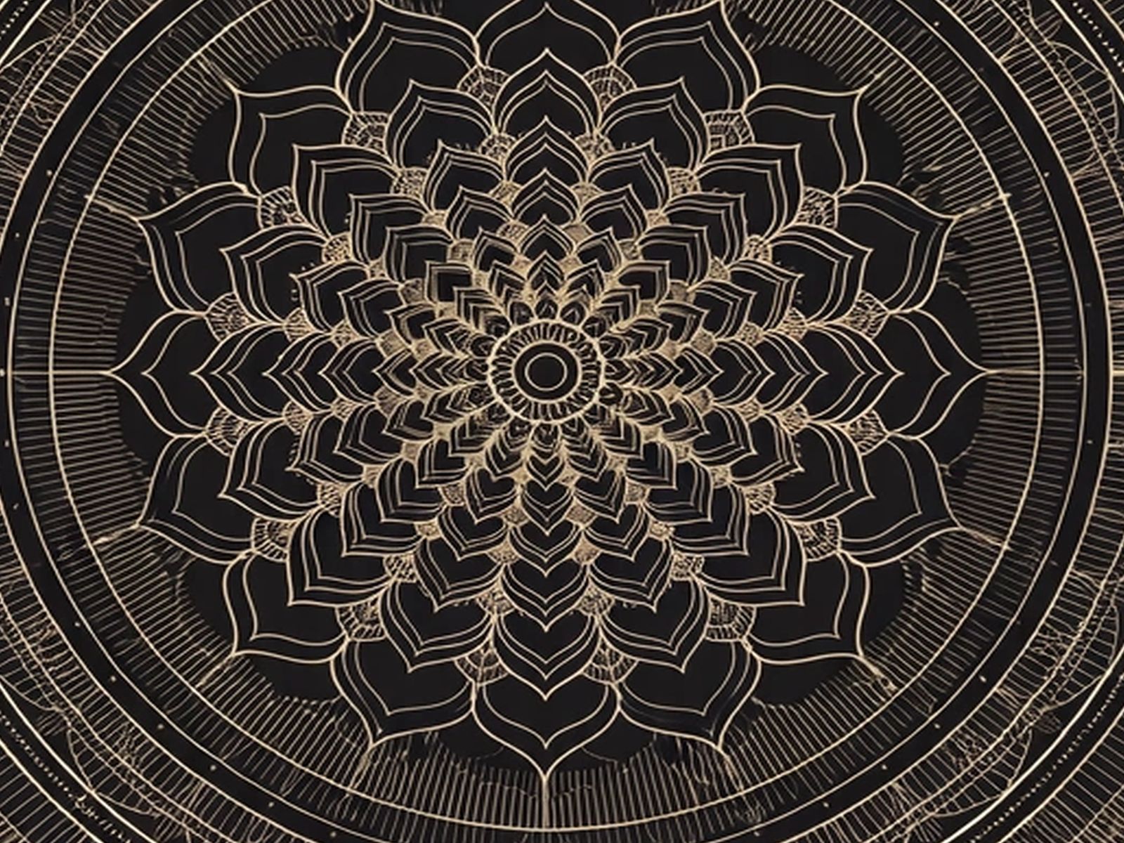 BLKMAT Lotus Mandala yoga mat, close-up of the print detail