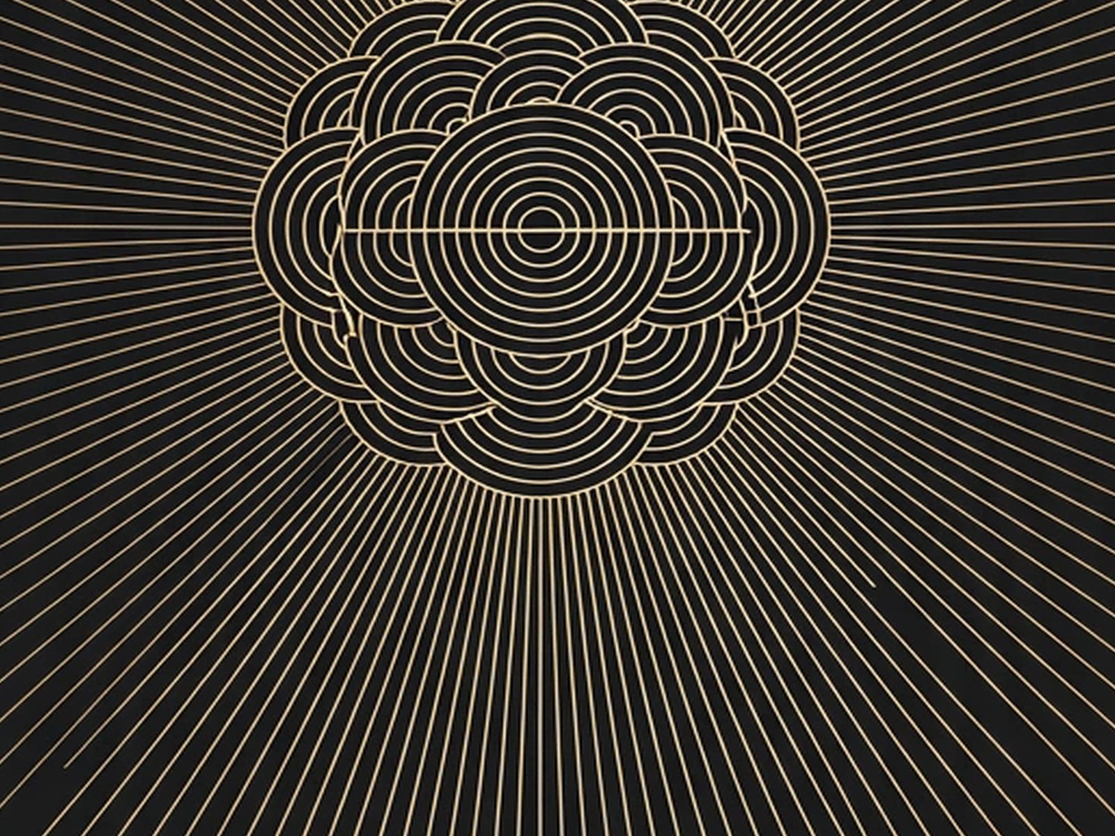 BLKMAT Mission Arch yoga mat, close-up of the print detail