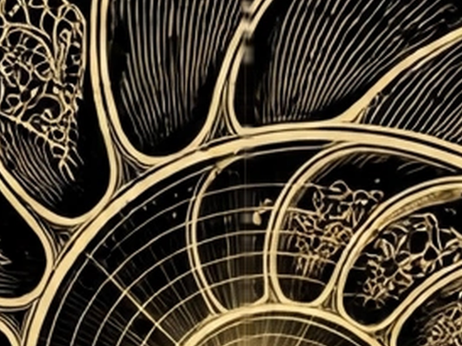 BLKMAT Nautilus Golden Ratio yoga mat, close-up of the print detail