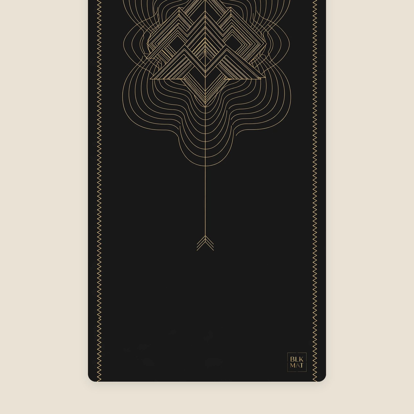 BLKMAT Padres Ridge yoga mat, flat lay, top-down view