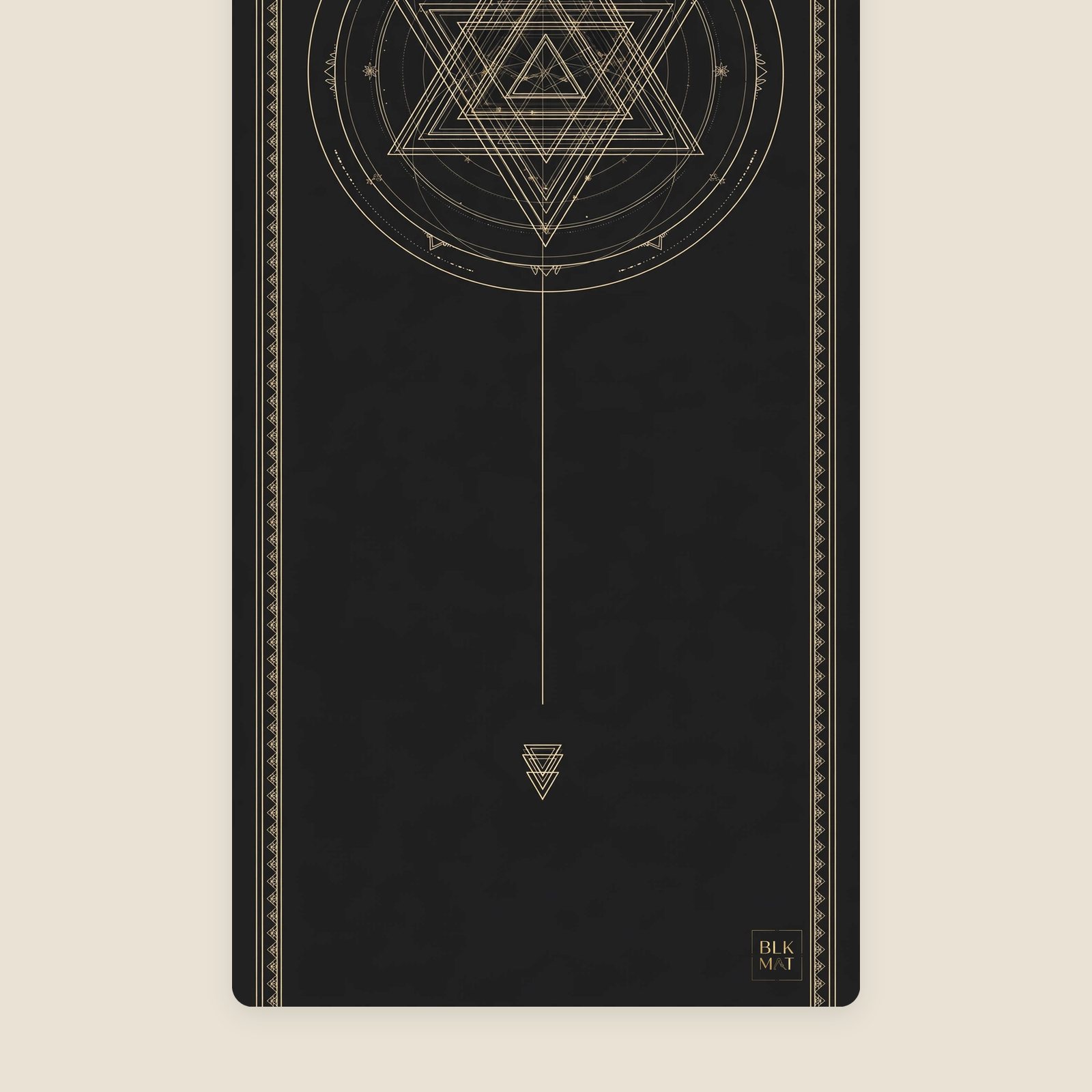 BLKMAT Prana Grid yoga mat, flat lay, top-down view