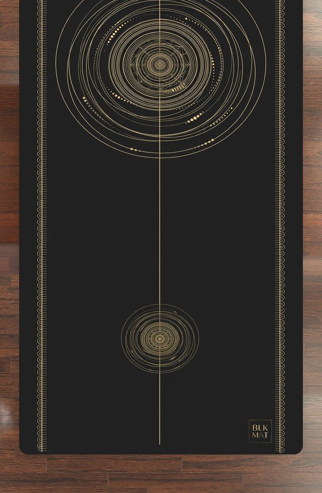 BLKMAT Prayer Band yoga mat, flat lay, top-down view