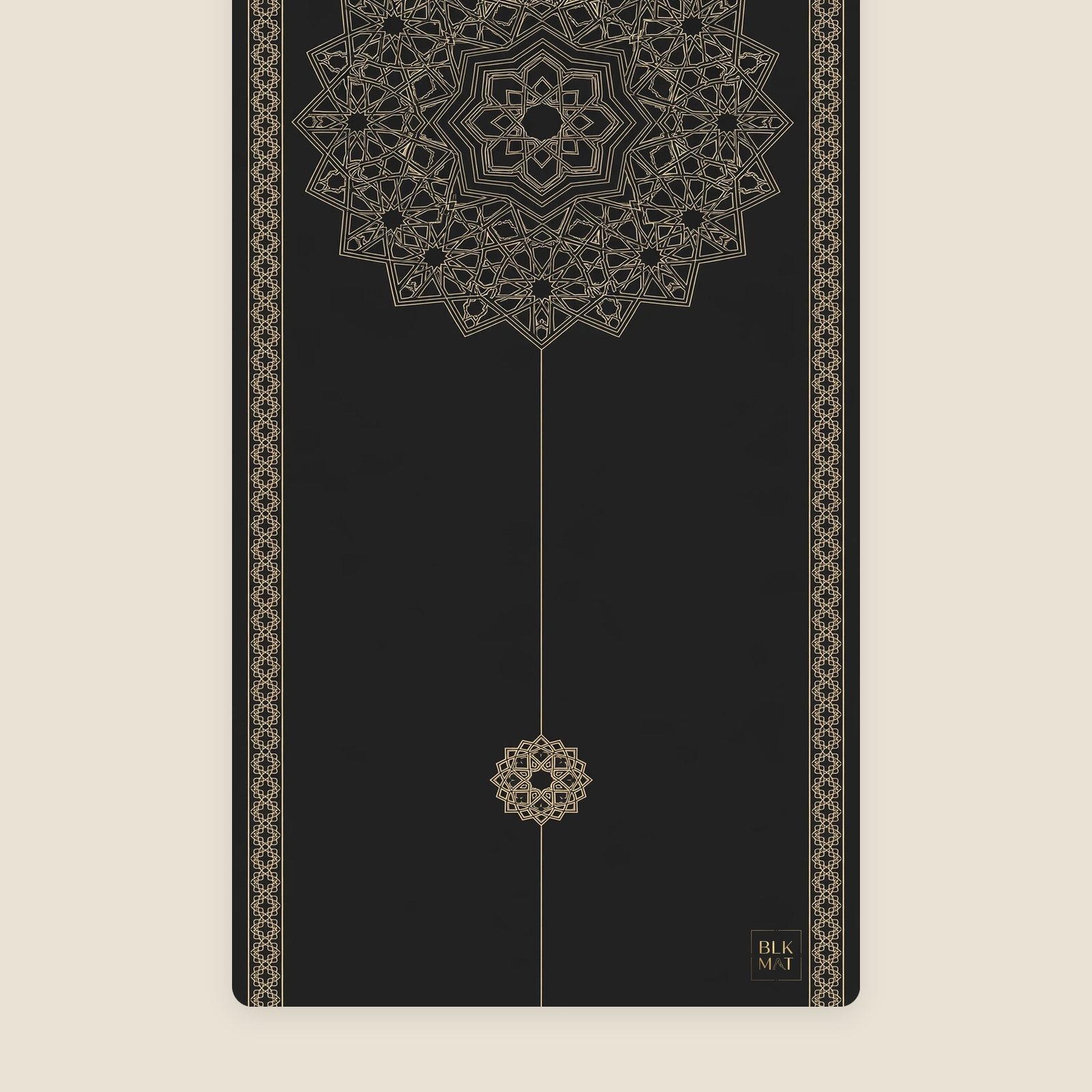 BLKMAT Rosette Void yoga mat, flat lay, top-down view