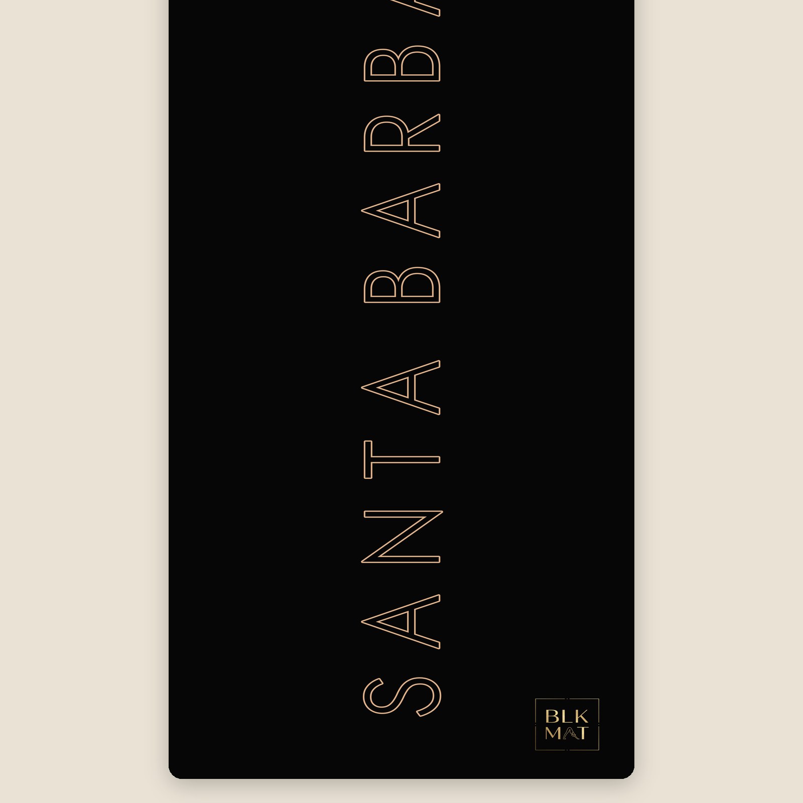 BLKMAT Santa Barbara Vertical yoga mat, flat lay, top-down view