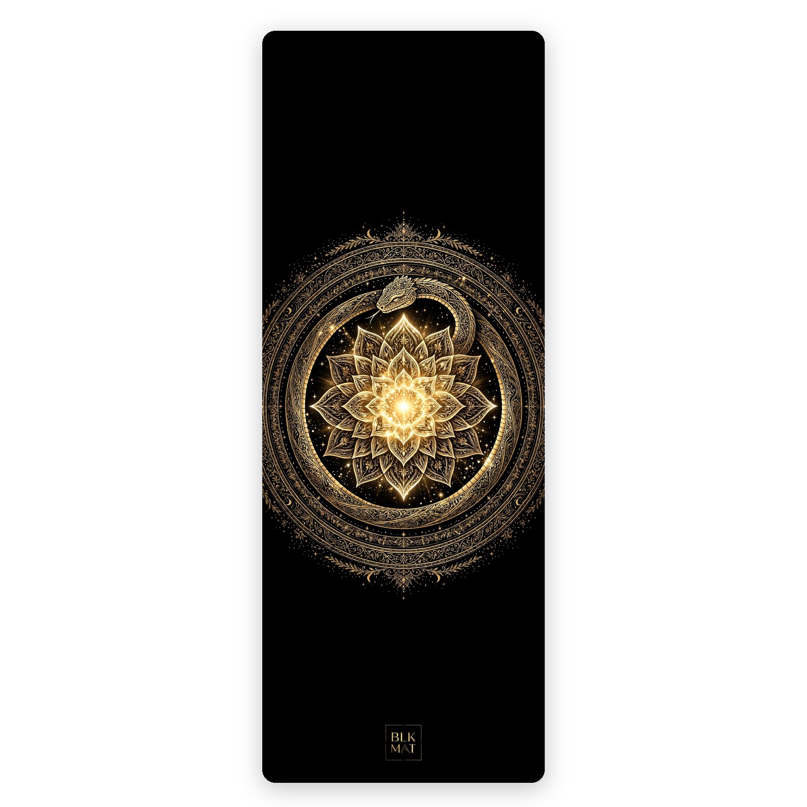 BLKMAT Serpent Lotus Emblem yoga mat, product view