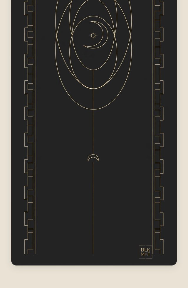 BLKMAT Solstice Arc yoga mat, flat lay, top-down view