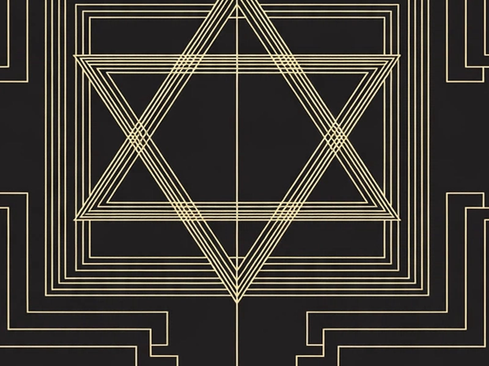 BLKMAT Temple Threshold yoga mat, close-up of the print detail