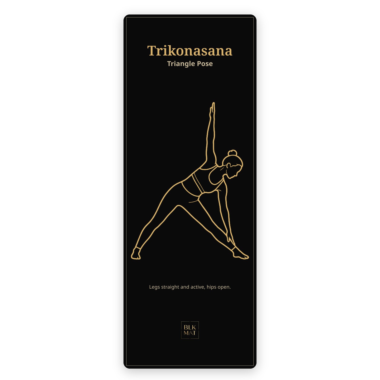 BLKMAT Triangle Pose yoga mat, product view