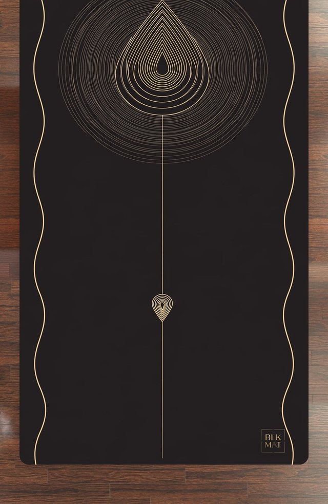 BLKMAT Unity Ocean yoga mat, flat lay, top-down view