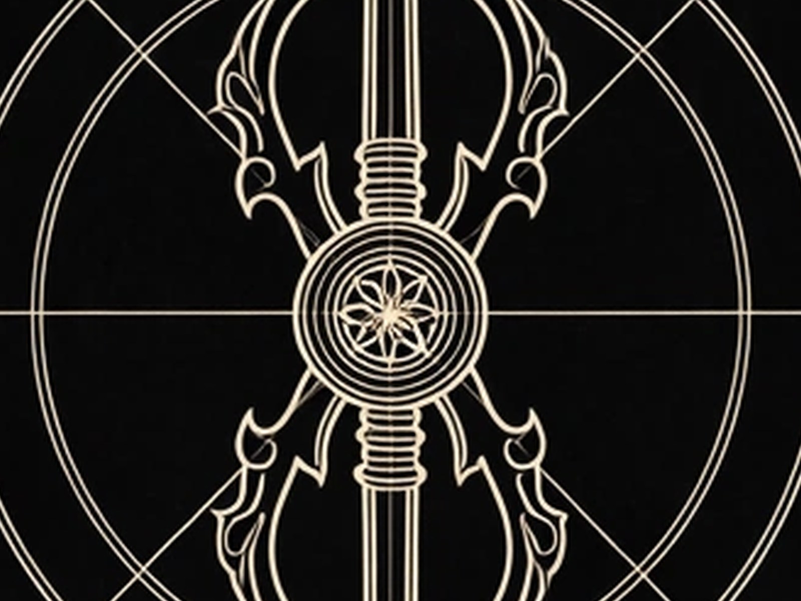 BLKMAT Vajra Lotus yoga mat, close-up of the print detail