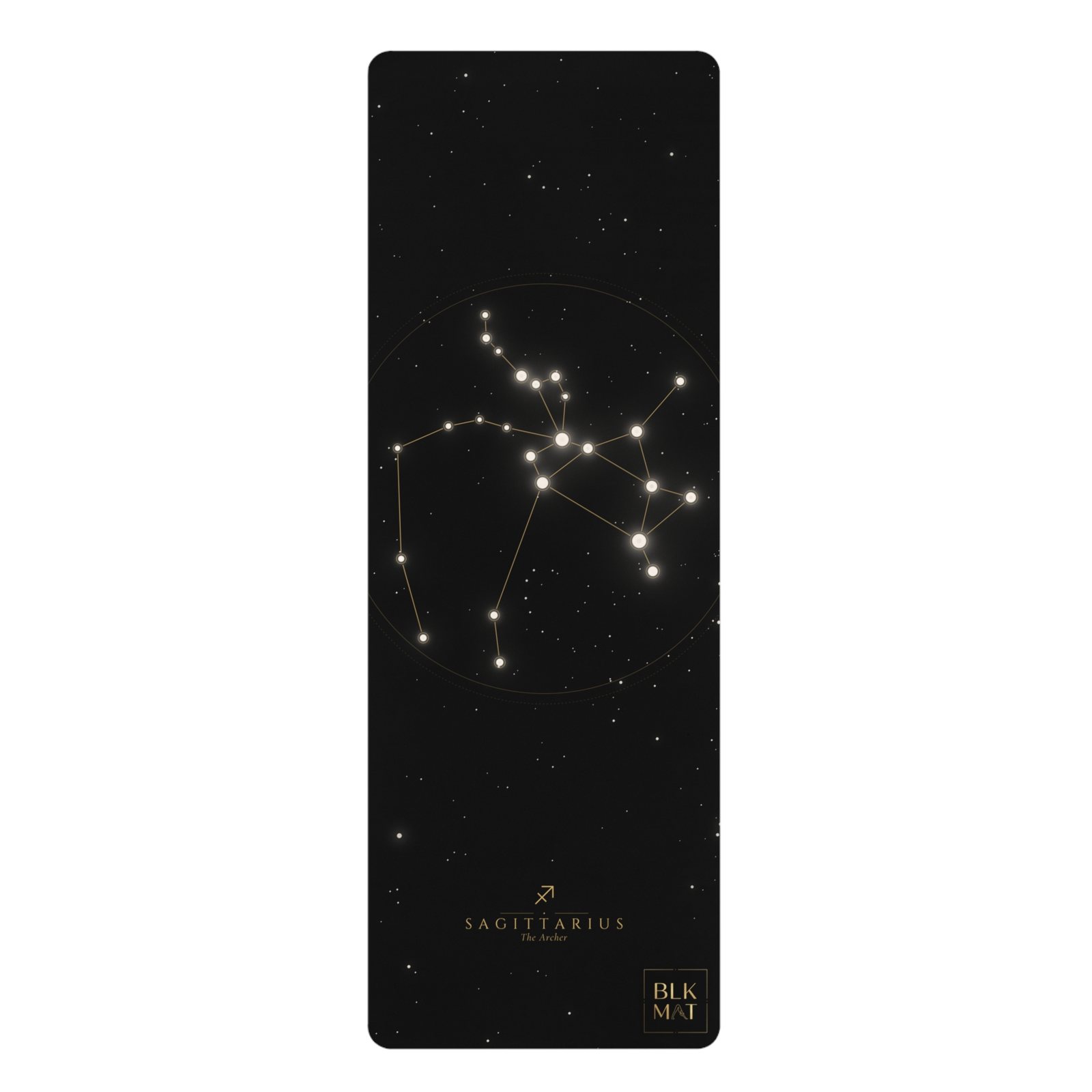 BLKMAT Sagittarius Constellation yoga mat, product view