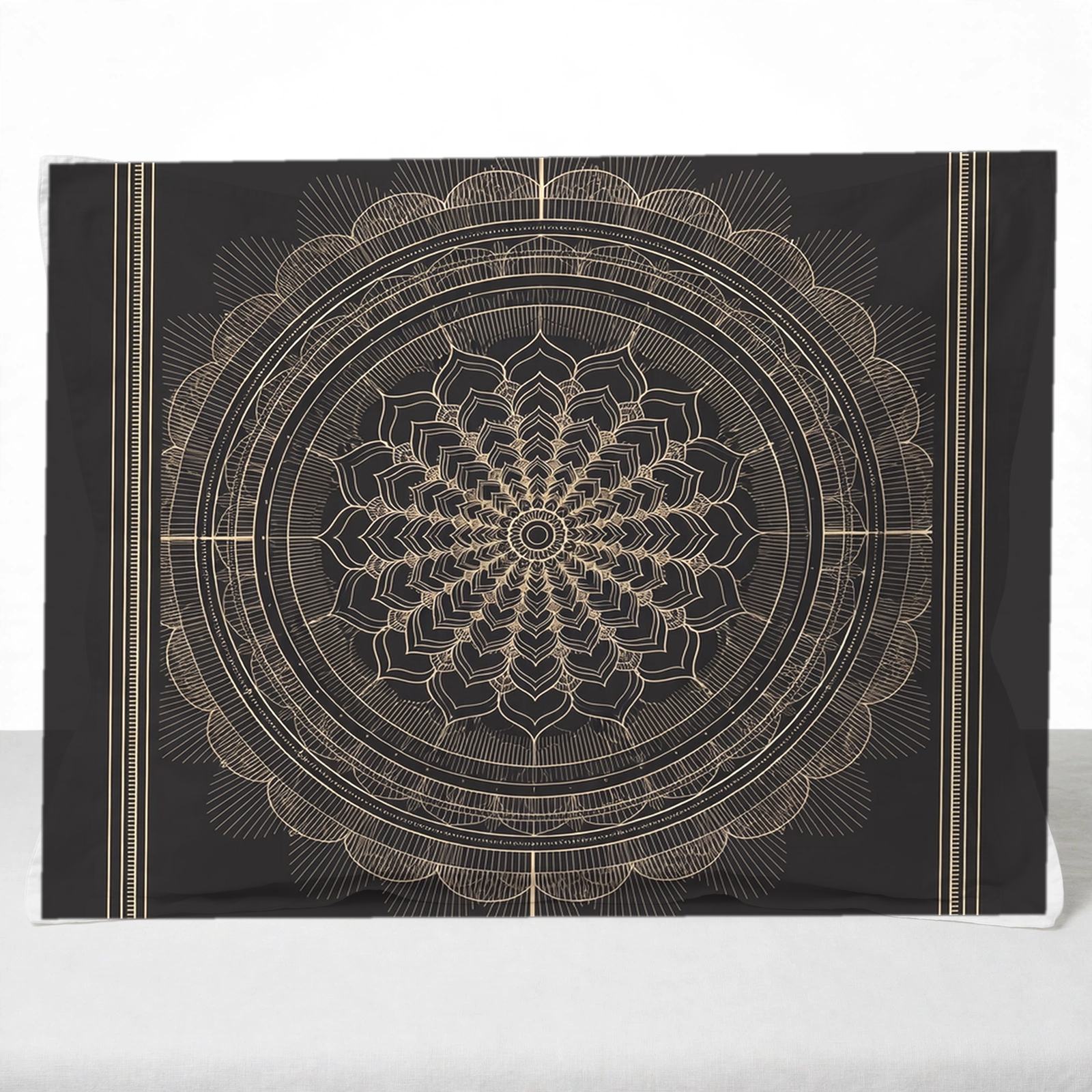 BLKMAT Lotus Mandala Pillow Sham