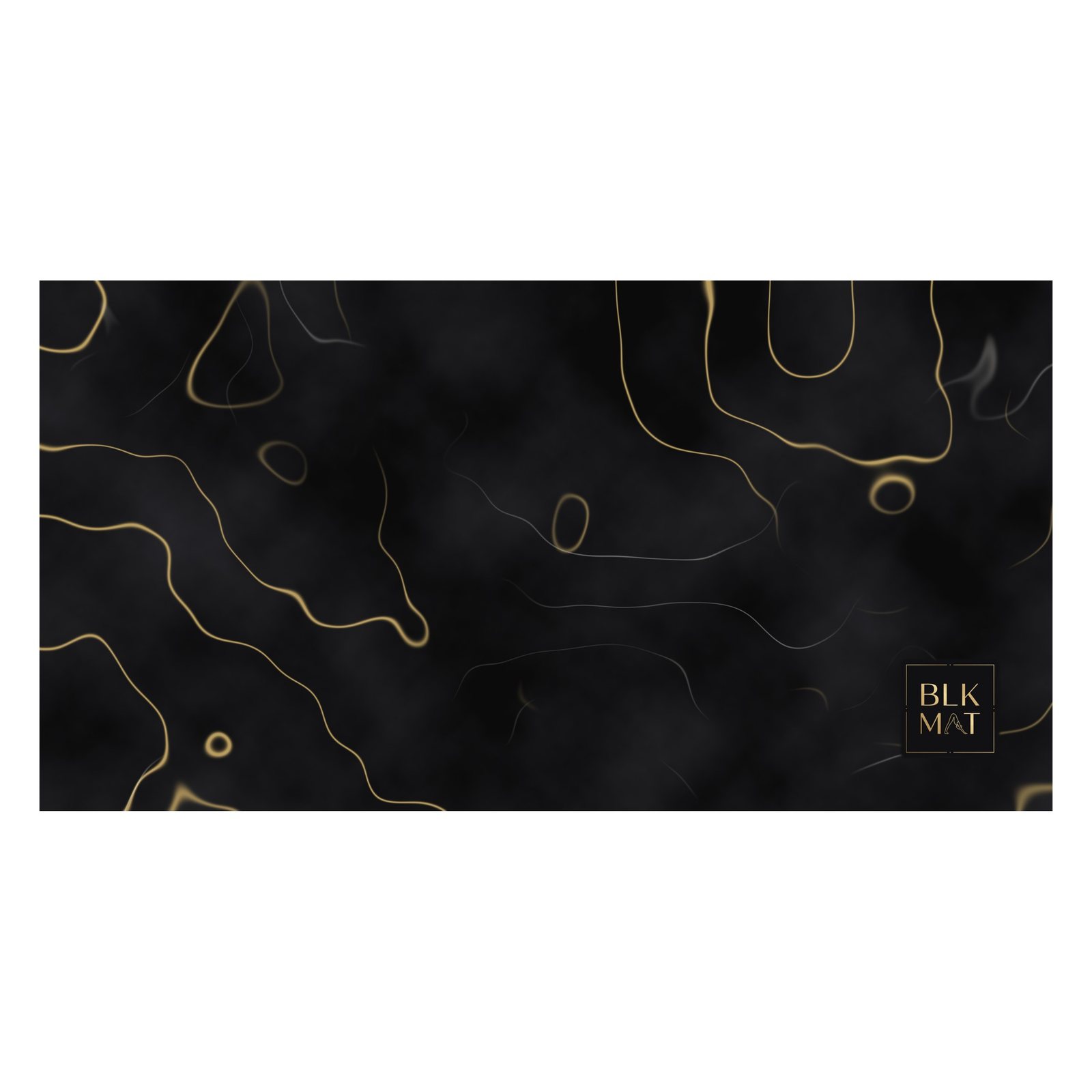 BLKMAT Black Marble, Gold Vein Beach Towel, flat design