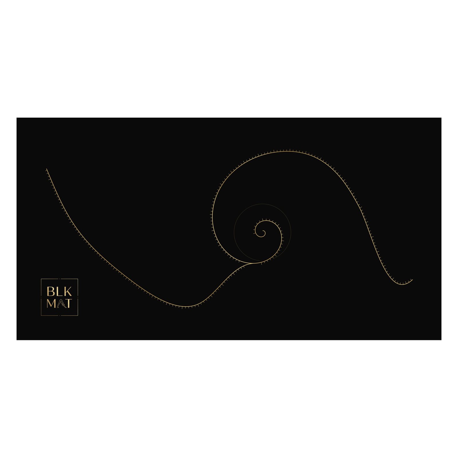 BLKMAT Golden Meridian Beach Towel, flat design