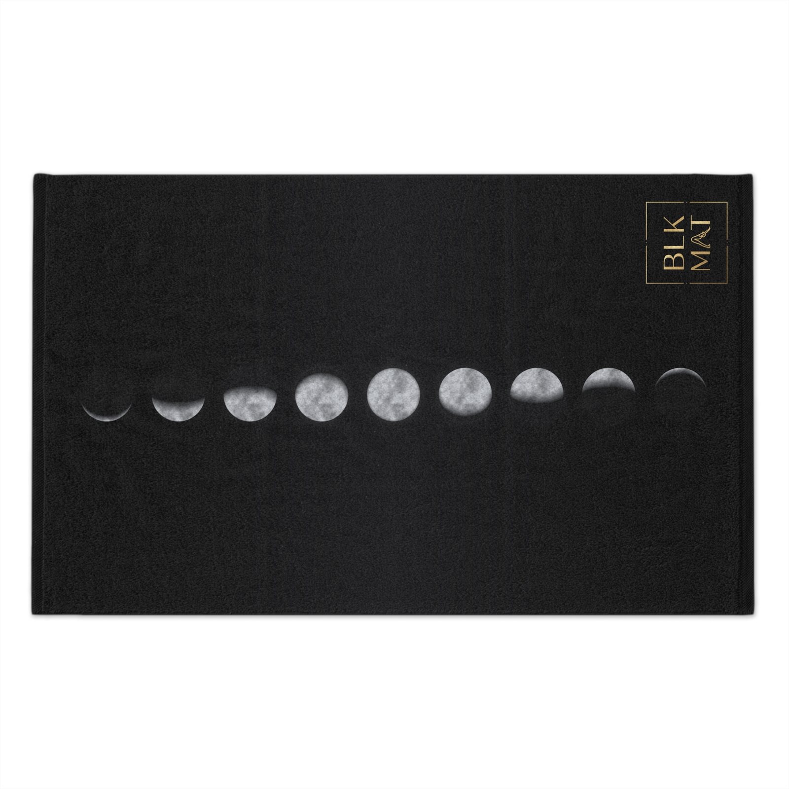 BLKMAT Midnight Moon Phases Gym Towel, flat