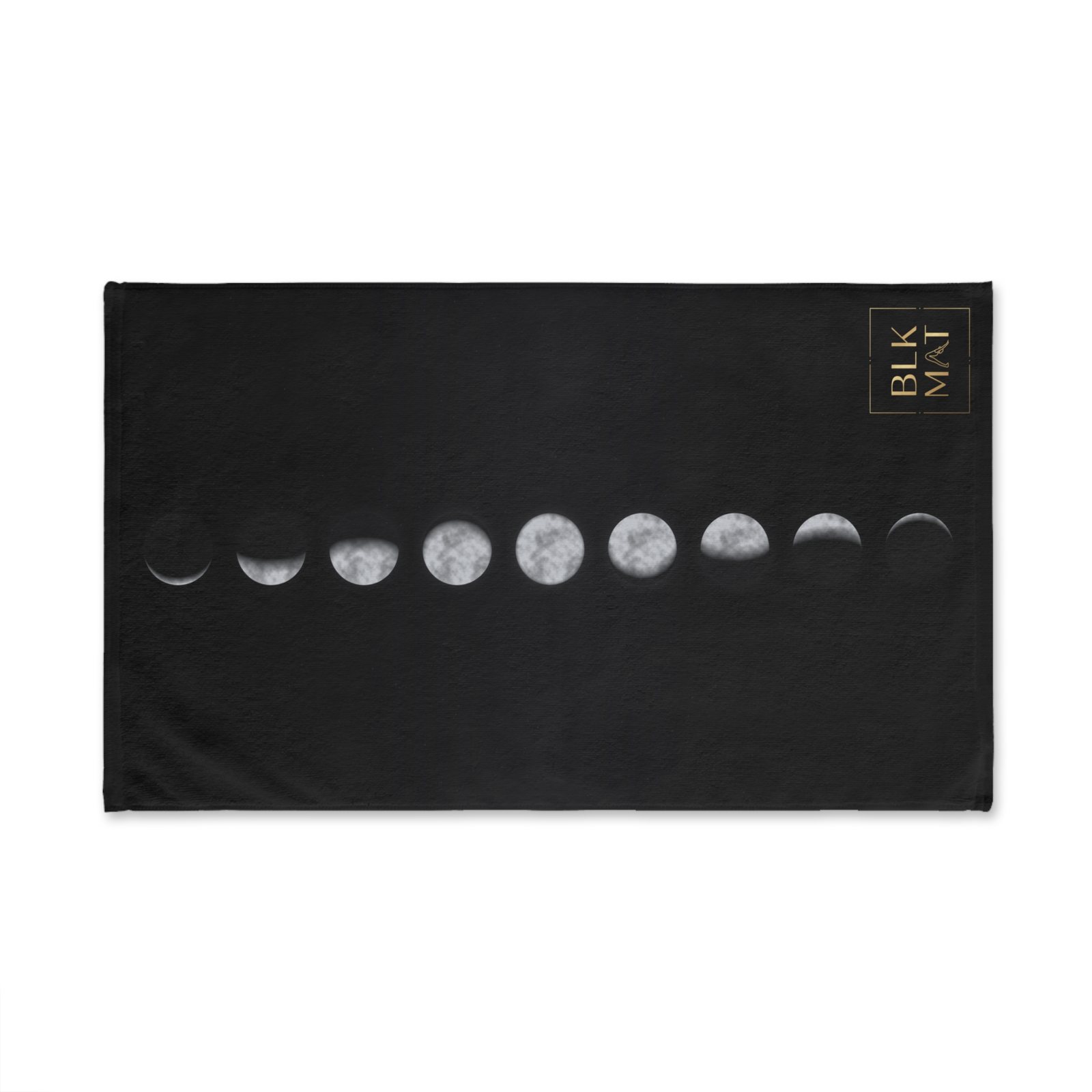 BLKMAT Midnight Moon Phases Hand Towel, flat