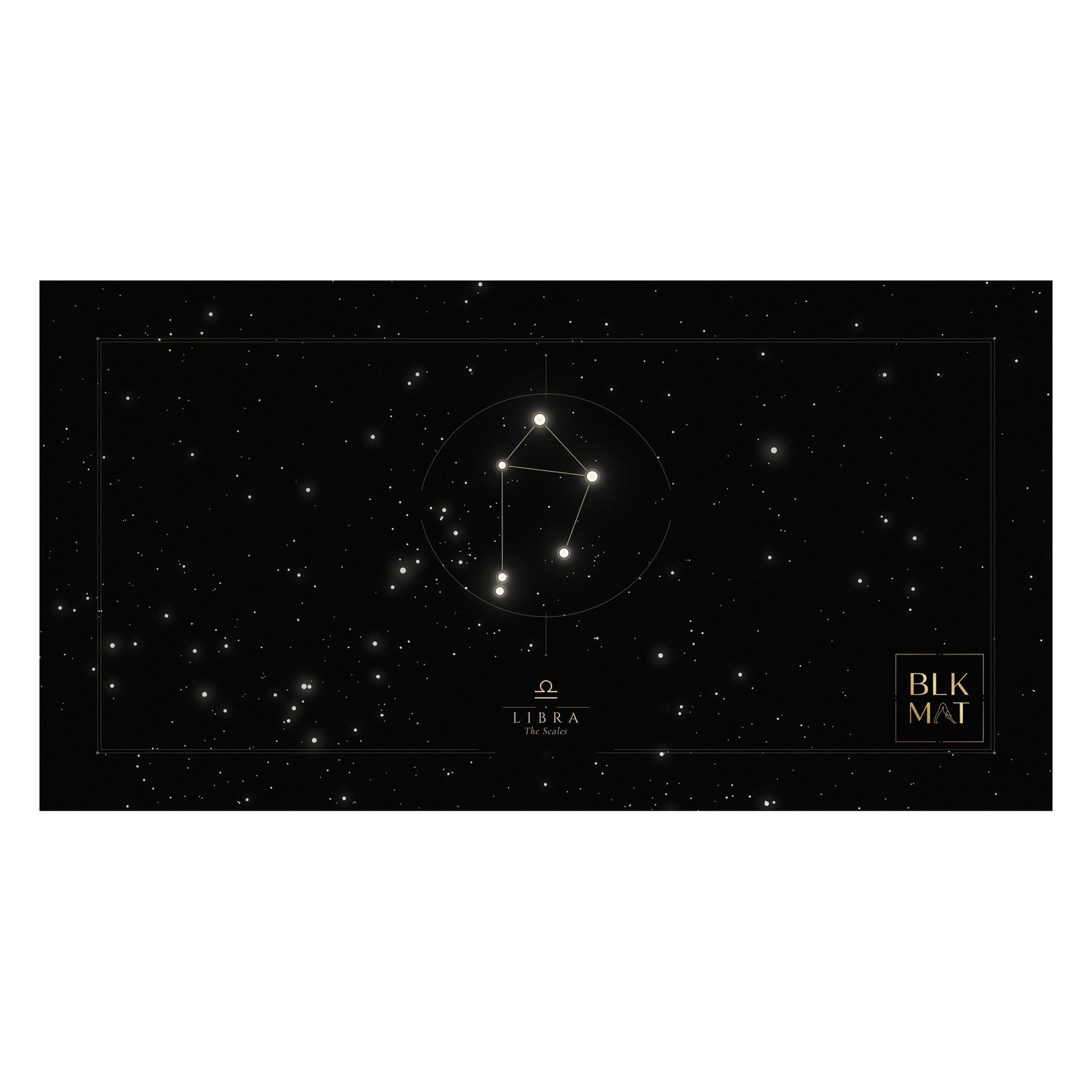 BLKMAT Libra Constellation Beach Towel, flat design