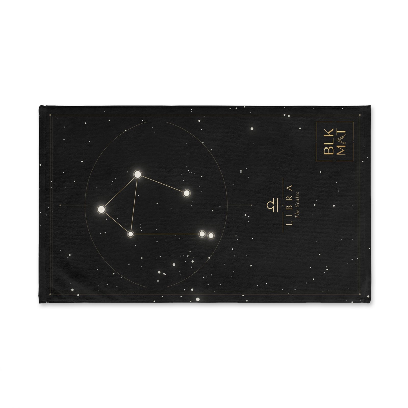 BLKMAT Libra Constellation Hand Towel, flat